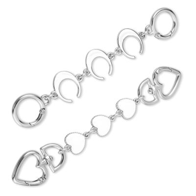 2-Pack Handbag Chain Extenders, Silver
