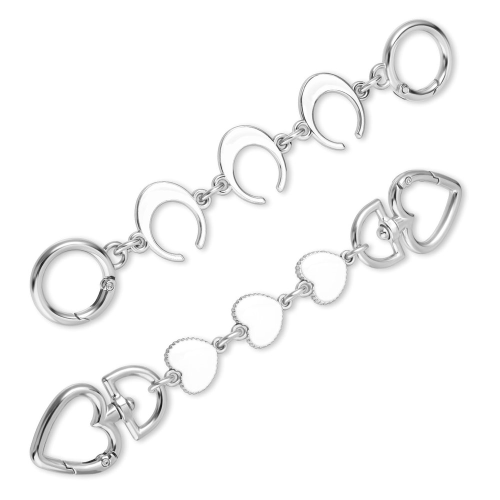 2-Pack Handbag Chain Extenders, Silver