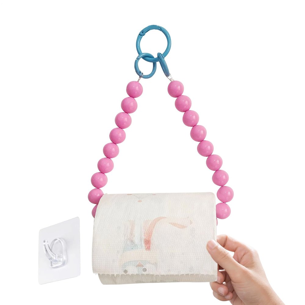 Beaded Wall-Mounted Toilet Paper Holder
