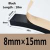 Foam Sealing Tape, Self-Adhesive Rubber Weatherstripping, Black, 8 mm × 10 m (8 mm × 15 mm) view 3