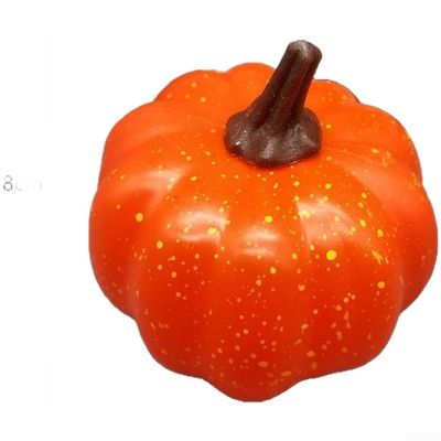1 x Plastic Pumpkin Decoration, Orange, 8 cm