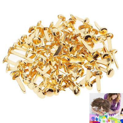 100 Mini Brads - Gold