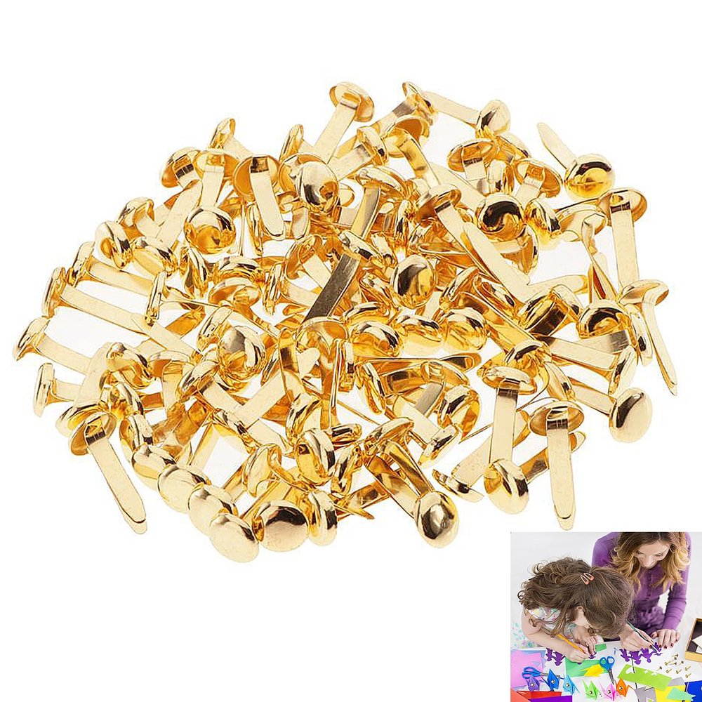 100 Mini Brads - Gold