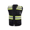 Unisex Black Safety Vest, Multiple Sizes, Multi-Pocket, Small view 1