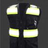 Unisex Black Safety Vest, Multiple Sizes, Multi-Pocket, Small view 4