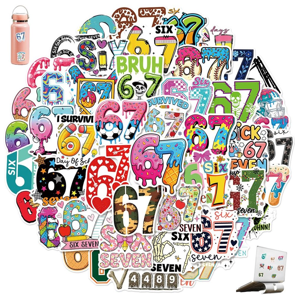 PHYNDR 100 Pack 67 Theme Meme Stickers