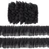 GORGECRAFT 5m x 50mm Double Layer Chiffon Lace Trim - Black view 1