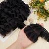 GORGECRAFT 5m x 50mm Double Layer Chiffon Lace Trim - Black view 3