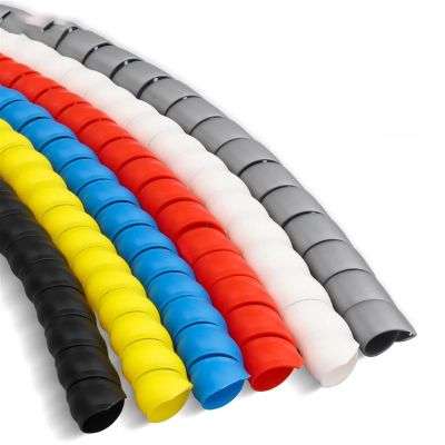 PULaif Cable Organizer Sleeve, Spiral Tube and Cable Protection Sleeve, 1 Meter, Multicolor, Multiple Sizes (White, 8 mm Inside Diameter)