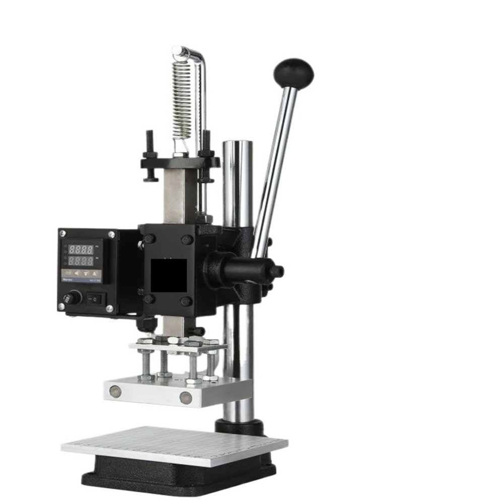 AMRTTWY Hot Foil Stamping Machine, Manual Digital Transfer Press for Cards, Books, Leather, Paper and Wood with Custom Logo Hot Stamping (5 x 7 cm)