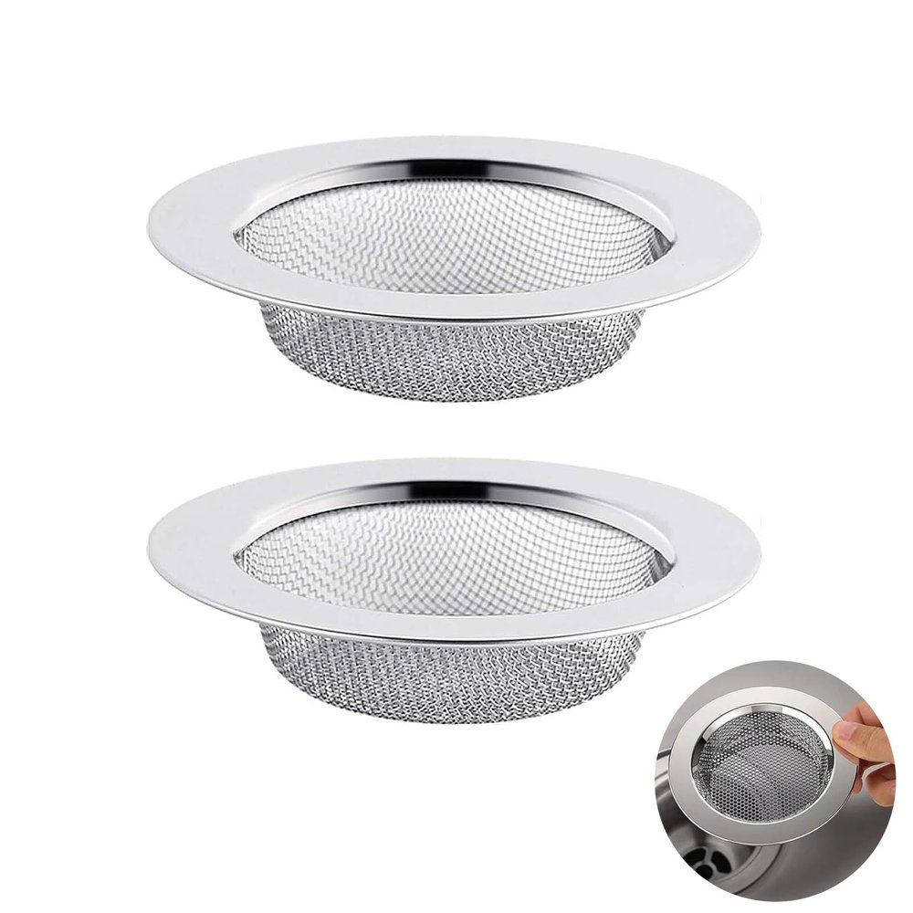 2-Pack Stainless Steel Drain Strainer