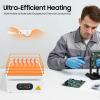 KiwiHood 700W 220V Electric LT Hot Plate with Microcomputer, 200 x 200 mm Heating Surface, Adjustable up to 400°C, Digital Display, for Soldering, PCB Repair, Shrink Film Packaging, Laboratory view 4