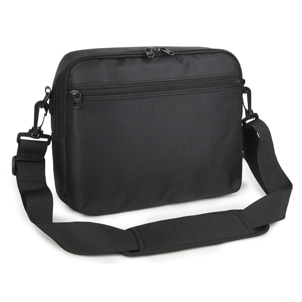 Reliable Nylon Storage Bag for 9.5- to 10.5-Inch DVD Players with Crossbody Strap and Double Zipper