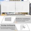 Shade Sail with Eyelets, 145 x 250 cm, White view 3