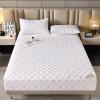 Zippered Mattress Protector, Quilted Encasing, Gray/White, 200 x 220 + 11 cm view 2