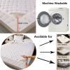 Zippered Mattress Protector, Quilted Encasing, Gray/White, 200 x 220 + 11 cm view 3