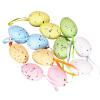 XIANZHE Hanging Easter Eggs, 12pcs Colorful Outdoor Eggs view 2