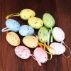 XIANZHE Hanging Easter Eggs, 12pcs Colorful Outdoor Eggs view 3