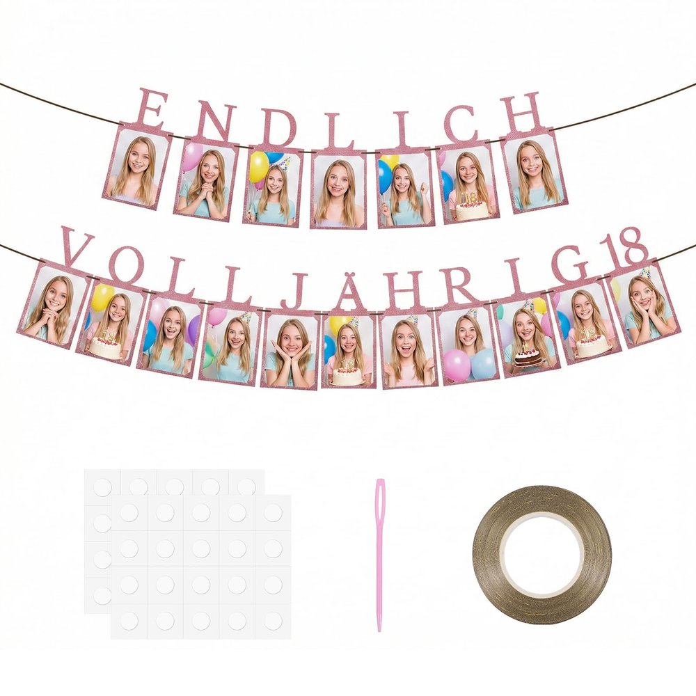 18th Birthday Photo Garland Decoration
