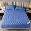 Zippered Mattress Protector and Encasement, Gray, Soft, Quilted, Washable, Adjustable, 90 x 190/200 cm, 80 x 190 + 20 cm, Blue A view 2