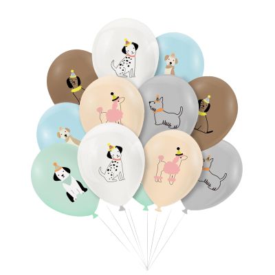 12 Pack Dog Balloons