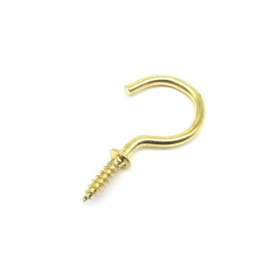 CQAHDSEVF Screw-In Wall Hooks, Multicolor 20–60 mm, 100 Count (Gold, 60 mm)