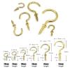 CQAHDSEVF Screw-In Wall Hooks, Multicolor 20–60 mm, 100 Count (Gold, 60 mm) view 2