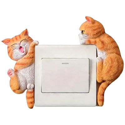 Glow Button Stickers, 2-Pack Cute Cat Design