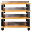 asdchZen 4-Tier Solid Wood Audio Rack for Hi-Fi Equipment and AV Components, Wood Color, 60 x 93 x 48 cm view 1