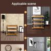 asdchZen 4-Tier Solid Wood Audio Rack for Hi-Fi Equipment and AV Components, Wood Color, 60 x 93 x 48 cm view 3