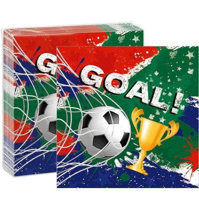 YESAH 20P Football Napkins, 33x33cm