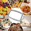 Sollee Rectangular Stainless Steel Tray with Handles view 4