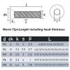 LIULIRUI 50-Piece M4 x 6 mm Black A2 V2A Stainless Steel Countersunk Screws view 2