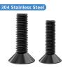 LIULIRUI 50-Piece M4 x 6 mm Black A2 V2A Stainless Steel Countersunk Screws view 3