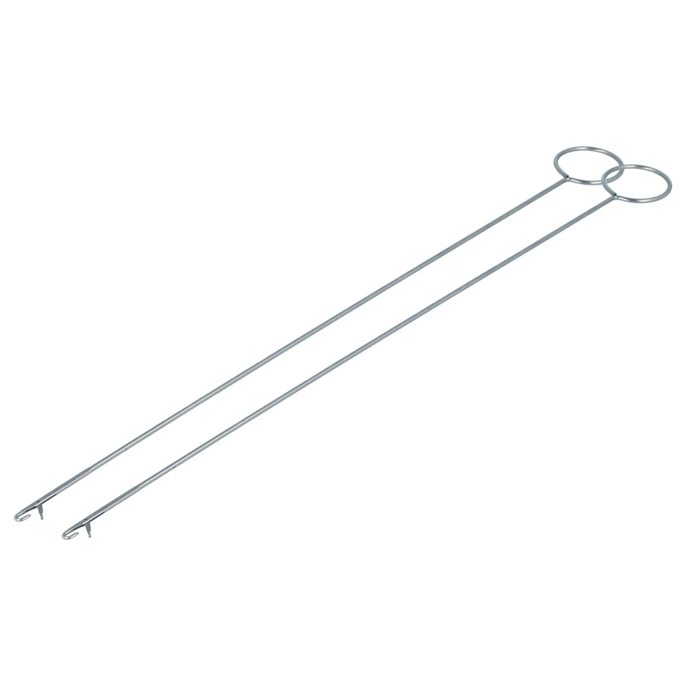 vhbw 2x Turning Needle with Hook - Extra Long (26.5 cm), Metal