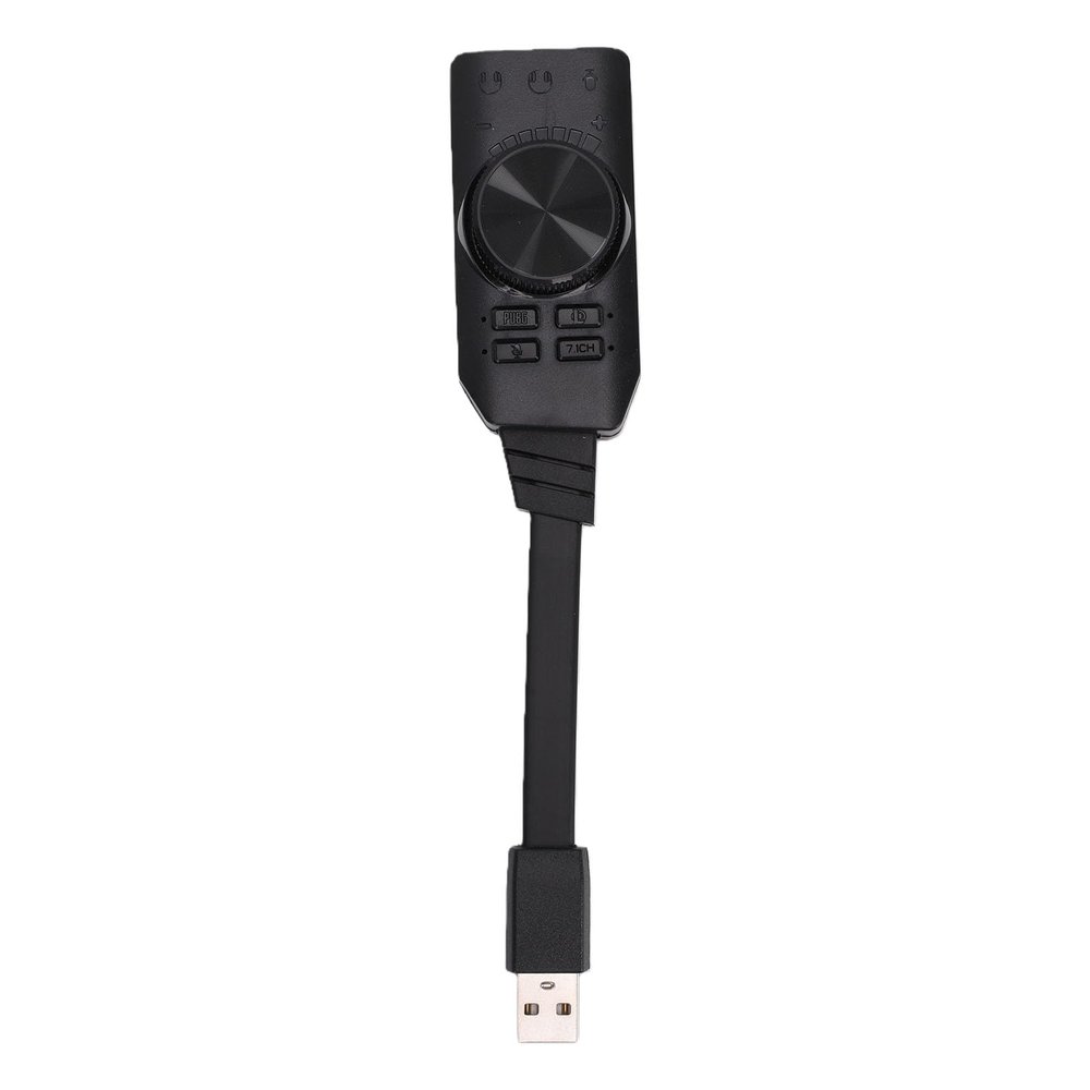 Plyisty USB Sound Card, 7.1 Surround Sound Adapter, External Stereo Audio 3.5mm Jack Converter with Volume Control and Microphone Mute for PC, Laptop and Desktop