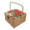 Lightweight Portable Sewing Basket Organizer with Removable Tray view 1
