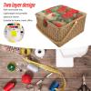 Lightweight Portable Sewing Basket Organizer with Removable Tray view 2