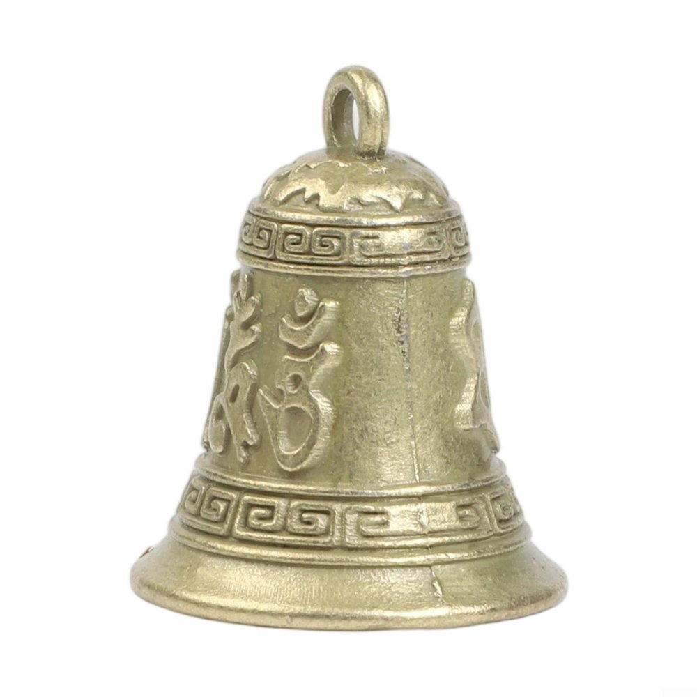 Lucky Brass Drop Bell Pendant for Feng Shui Home Decor