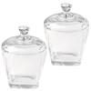 ibasenice 2-Pack Glass Containers with Lids, 260 ml, Clear Storage Jars view 1