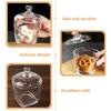 ibasenice 2-Pack Glass Containers with Lids, 260 ml, Clear Storage Jars view 3