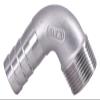 90° Stainless Steel Elbow Connector, BSPT Male to Hose Barb view 1