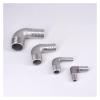 90° Stainless Steel Elbow Connector, BSPT Male to Hose Barb view 2