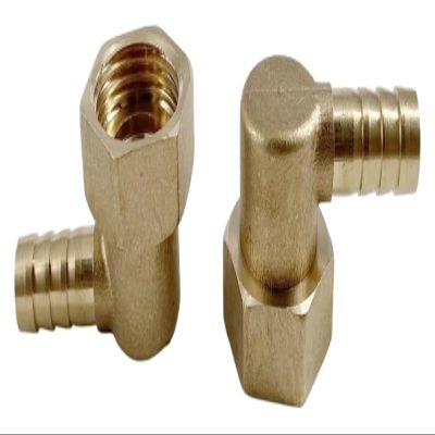 1-Piece 1/2-Inch BSP Brass Female-Thread Hose Elbow Connector, 6 mm
