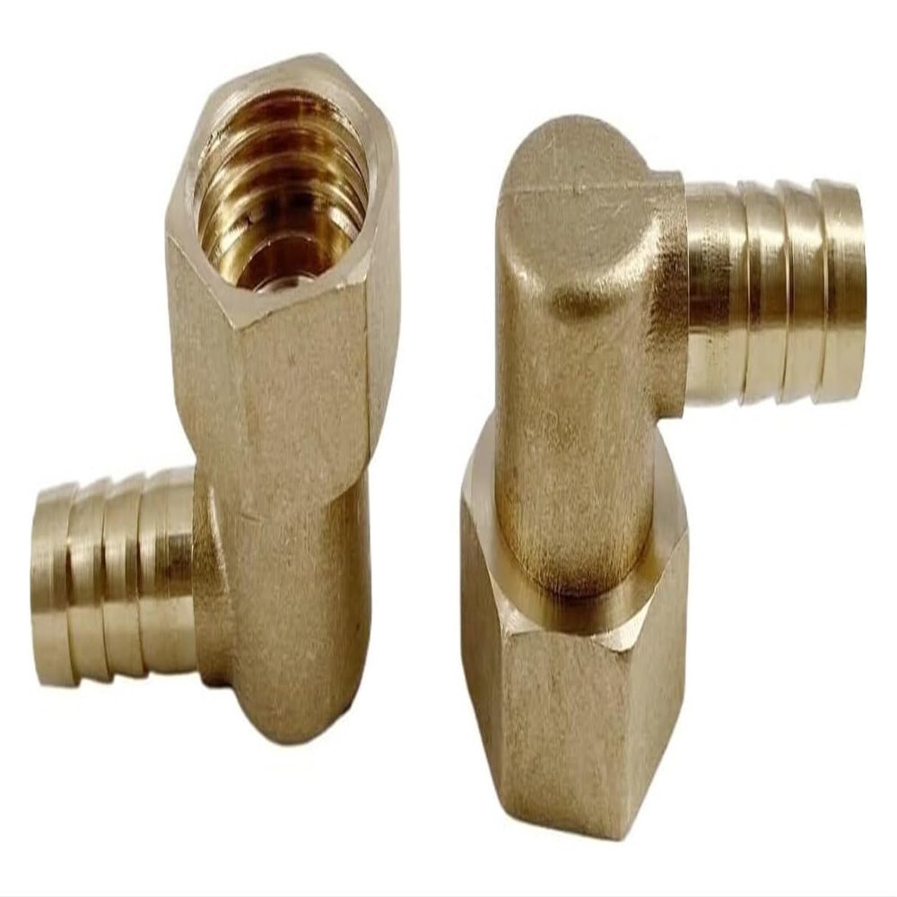 1-Piece 1/2-Inch BSP Brass Female-Thread Hose Elbow Connector, 6 mm