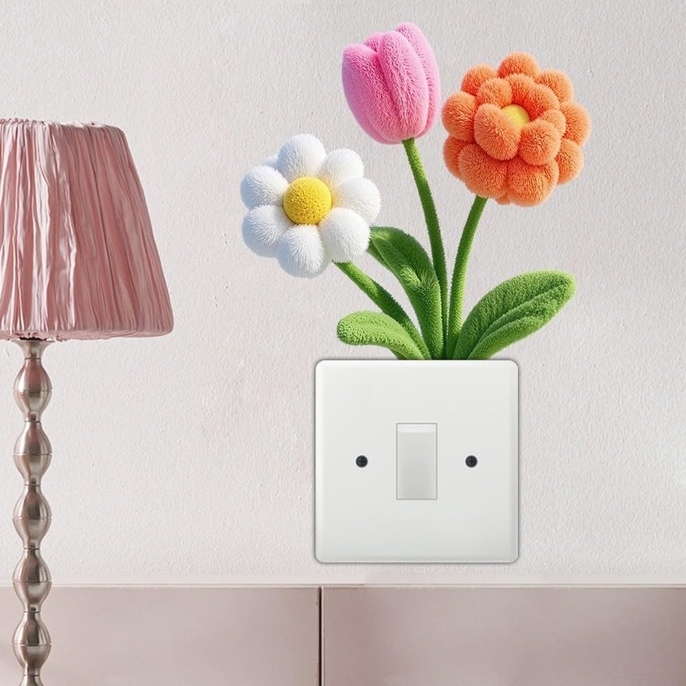 Soft Floral PVC Sticker for Light Switches