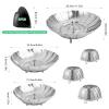3-Piece Foldable Stainless Steel Steamer Insert Set view 2