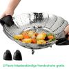 3-Piece Foldable Stainless Steel Steamer Insert Set view 3