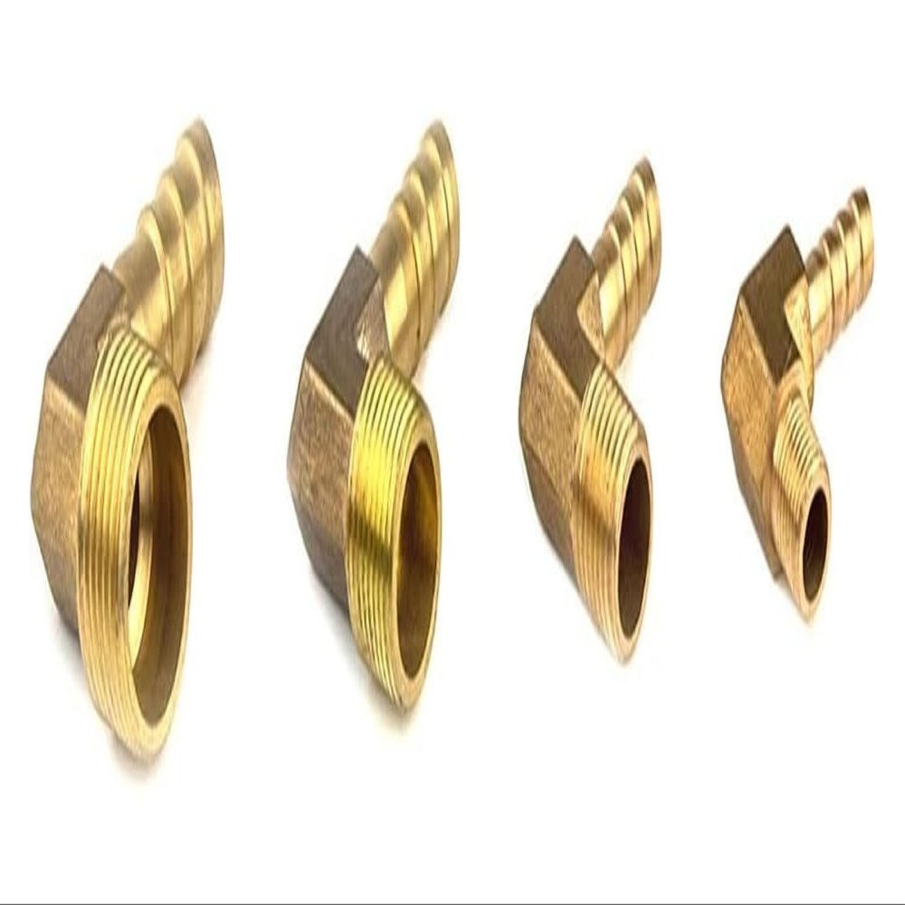 Hose Connector, 1-Piece Brass Barb Fitting, 8 mm Barb, 1/8 in