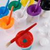 10 Leakproof Brush Rinse Cups with Sealed Lids and Washable Art Brushes view 2